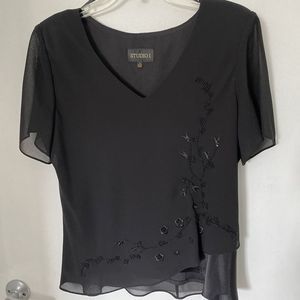 Studio 1 Maxi Dress Two piece Beaded Sz 12 Vintage